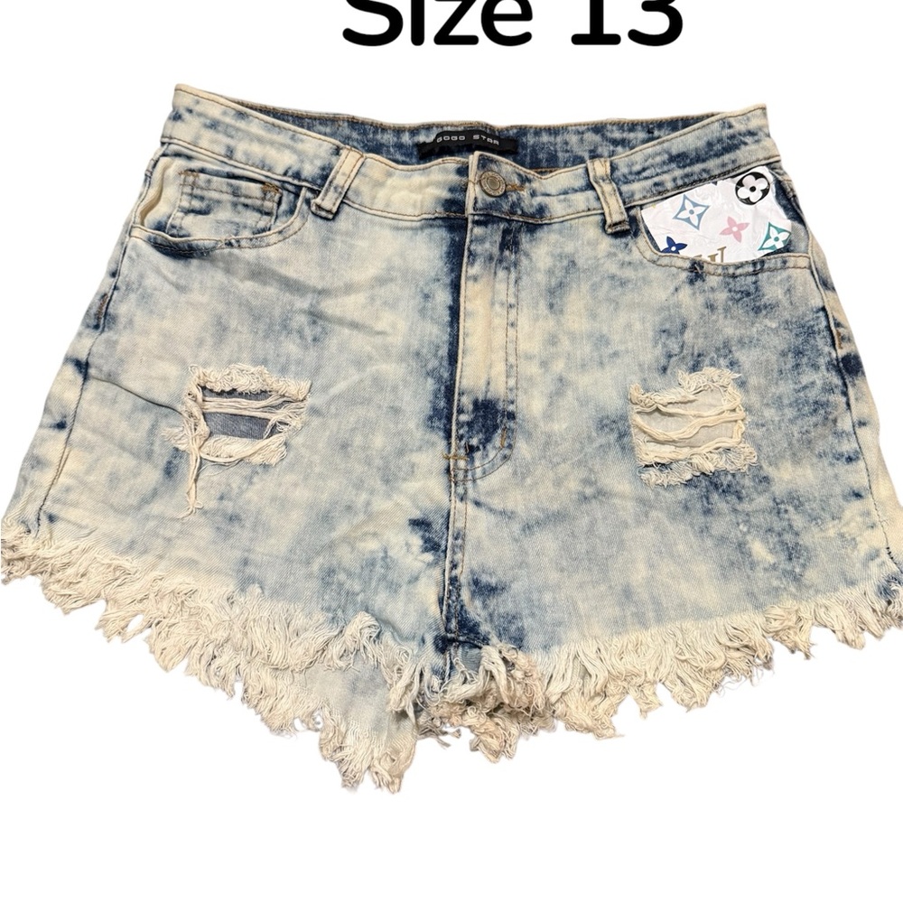 Distressed Denim Shorts